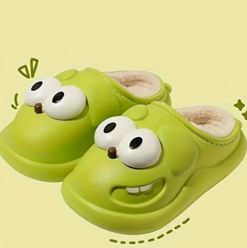 Cotton Slippers Big Eye Dog Cartoon Indoor Platform